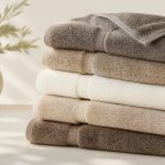 Folded premium bath towels
